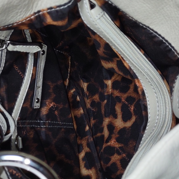 b makowsky Two-Tone Leather Hobo Shoulder Bag - Picture 8 of 12